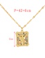 Fashion Gold 10 Titanium Steel Inlaid Love Lock Pendant Necklace