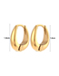 Fashion Gold Stainless Steel Mini -pear -shaped Ear Ring