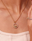 Fashion Gold Stainless Steel Inlaid Hollowed Round Eye Necklace