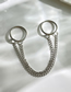 Fashion Silver 1 Two Pieces Of Two -piece Double Ring On The Chain Opening Can Be Adjusted