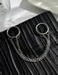 Fashion Silver 1 Two Pieces Of Two -piece Double Ring On The Chain Opening Can Be Adjusted