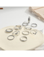 Fashion Silver Alloy Geometric Ring 11 Pieces Set