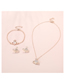 Fashion Gold 3 Planet Saturn Diamond Pendant Necklace
