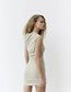 Fashion Khaki Sliphow V -neck Wrinkle Dress