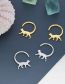 Fashion Silver Alloy Geometric Cat Earrings