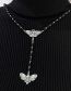 Fashion Silver Alloy Geometric Bat Y -shaped Necklace