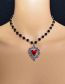 Fashion 3# Alloy Geometric Love Eyes Round Bead Chain Necklace Necklace