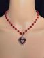 Fashion 4# Alloy Geometric Love Eyes Round Bead Chain Necklace Necklace