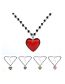 Fashion 3# Metal Love Round Ball Chain Necklace