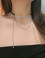 Fashion Silver Alloy Inlaid Multi -layer Chain Streaming Chain