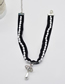 Fashion Black Black Velvet Pearl Saturn Fly Saucer Necklace