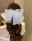Fashion Grabbing-white (spring Clip) Net Yarn Round Bead Sequins Bow Hair Clip