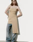 Fashion Khaki Irregular Skirts Of Woven Stitching