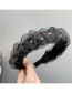 Fashion Black Hair Hoop Fold Mesh Wag Diamond Hair Hoop