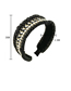 Fashion Brown Incense Wind Pearl Knot Hairband Fabric Pearl Woven Knot Wide Edge Hair Hoop