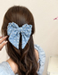 Fashion Navy Blue Denim Fabric Bow Hair Clip