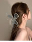 Fashion Grab Clip - White (1 Pair) Crystal Flavored Butterfly Hair Clip