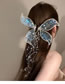 Fashion Grab Clip - White (1 Pair) Crystal Flavored Butterfly Hair Clip