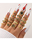 Fashion Gold Alloy Butterfly Love Flower Bee Ring Set