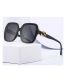 Fashion Red Frame Gradually Blue And Yellow Pc Square Frame Sunglasses