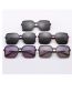 Fashion Blue Frame Black Gray Film Pc Square Frame Sunglasses