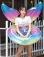 Fashion 90 Rainbow Sencer (cm) Wings Rainbow Sence Mermaid Swimming Ring