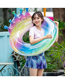Fashion 90 Rainbow Sencer (cm) Crown Rainbow Sequenant Crown Swimming Ring