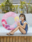 Fashion 70 (160g) (cm) Pink Mermaid Swimming Ring Pvc Cartoon Children's Swimming Ring