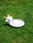 Fashion Qicai 60#unicorn Handle Sitting Circle Pvc Cartoon Inflatable Swimming Ring