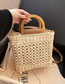 Fashion Khaki Grass -edged Large -capacity Messenger Bag