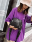 Fashion Black Pu Multi -pocket Large -capacity Messenger Bag