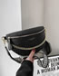 Fashion Black Pu Large -capacity Messenger Bag