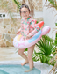 Fashion Rainbow Nini Pink Pants Pocket Circle (suitable For 1-5 Years) (cm) Pvc Cartoon Children's Inflatable Swimming Seat Circle