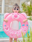 Fashion Step Pink Swan 60#suitable For 2-4 Years Old Pvc Cartoon Printed Swimming Ring