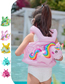 Fashion M#pink Wings (3-6 Years Old) Pvc Children's Wing Elastic Floating Swimsuit
