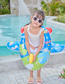 Fashion Airplane Sponge Bottom-sweetheart Girl Pvc With Water Gun Cartoon Aircraft Children's Swimming Circle