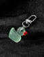 Fashion Light Green Resin Translucent Duckling Keychain