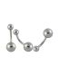Fashion 14mm Stainless Steel Plated Dual Steel Ball Puncture Belly Button