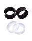 Fashion 20mm Black Silicone Hollow Geometric Puncture Ear Expansion