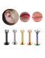 Fashion Black Stainless Steel Diamond Puncture Lip Nails