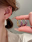 Fashion Ear Buckle-white Drip Oil Twist Noodles U -shaped Ear Ring