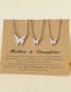 Fashion Silver Titanium Steel Butterfly Necklace Set