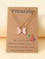 Fashion White Silver Butterfly Set Of 2 Alloy Oil Drop Butterfly Necklace