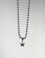 Fashion Silver Alloy Geometric Bead Chain Heart Necklace