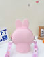 Fashion Bear Head Whole Body-pink Silicone Cartoon Messenger Bag
