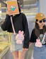 Fashion Bunny Head Pink Silicone Cartoon Messenger Bag