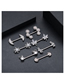 Fashion Snowflake Titanium Steel Inlaid With Zirconium Geometric Puncture Nipple Ring