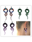 Fashion Purple 6mm Geometric Glass Snail Piercing Ear Refill