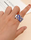 Fashion Color Bead Woven Wavy Ring