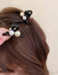 Fashion 6#duckbill Clip-black (square Diamond Big Bow) Square Rhinestone Bow Hair Clip